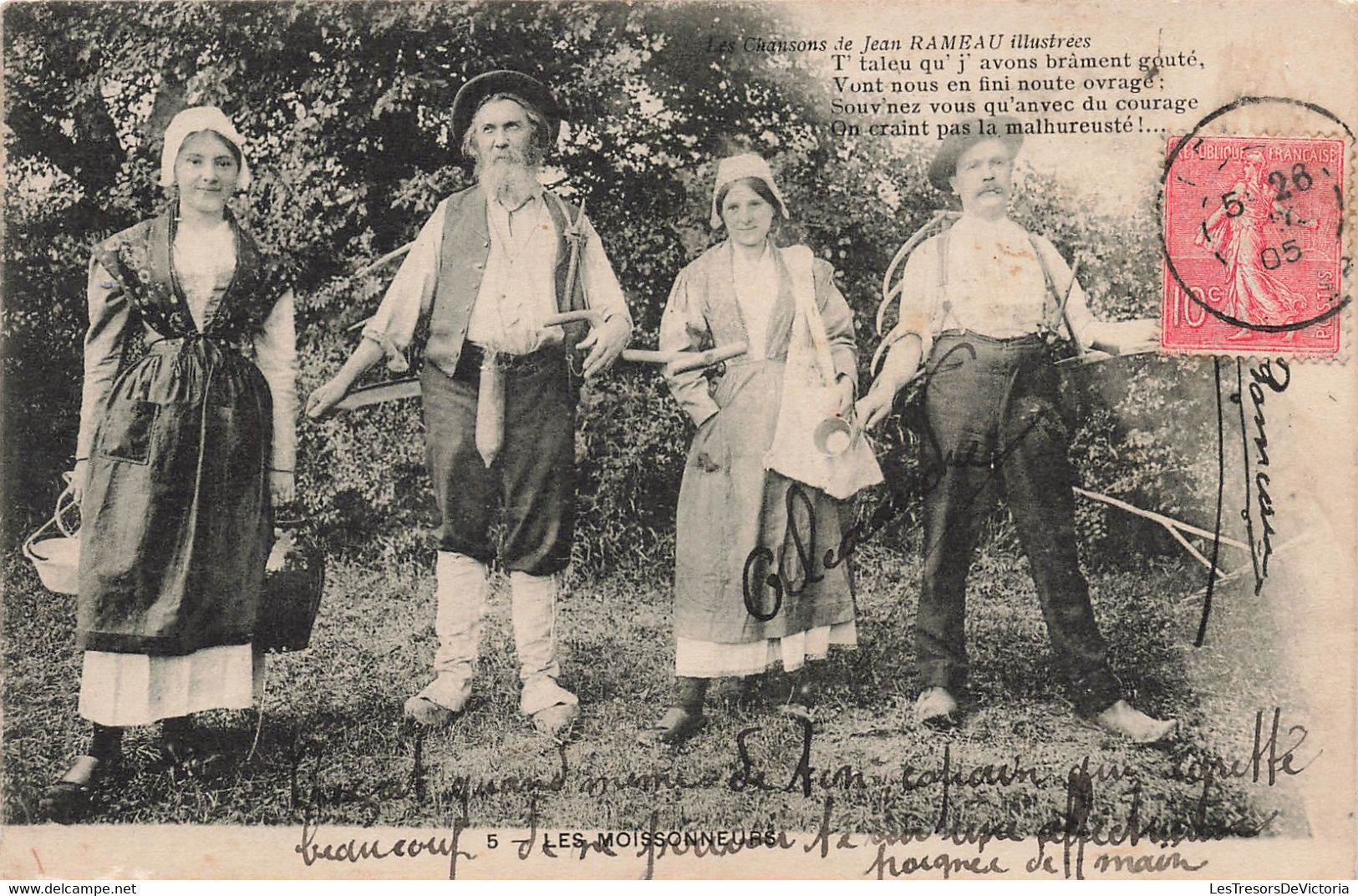 Folklore - Les Chansons De Jean Rameau Illustrés - Les Moissonneurs - Oblitéré 1905 - Carte Postale Ancienne - Personnages