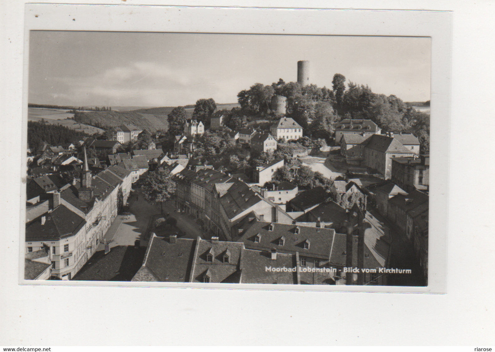 Antike Postkarte MOORBAD LOBENSTEIN, BLICK VOM KIRCHTURM - Lobenstein