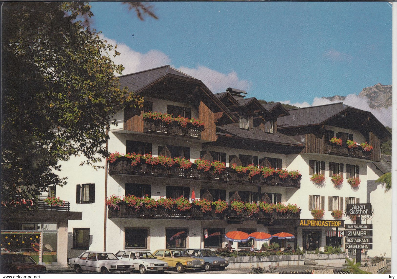 BAD GOISERN - Pension ANLANGER, Alpengasthof, Private Werbepostkarte - Bad Goisern