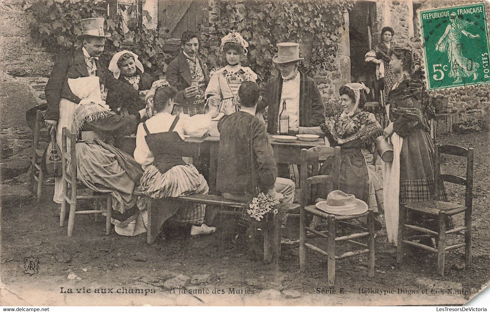 Folklore - La Vie Au Champs - A La Santé Des Mariés - Héliotypie Degas Et Cie - Carte Postale Ancienne - Bekende Personen