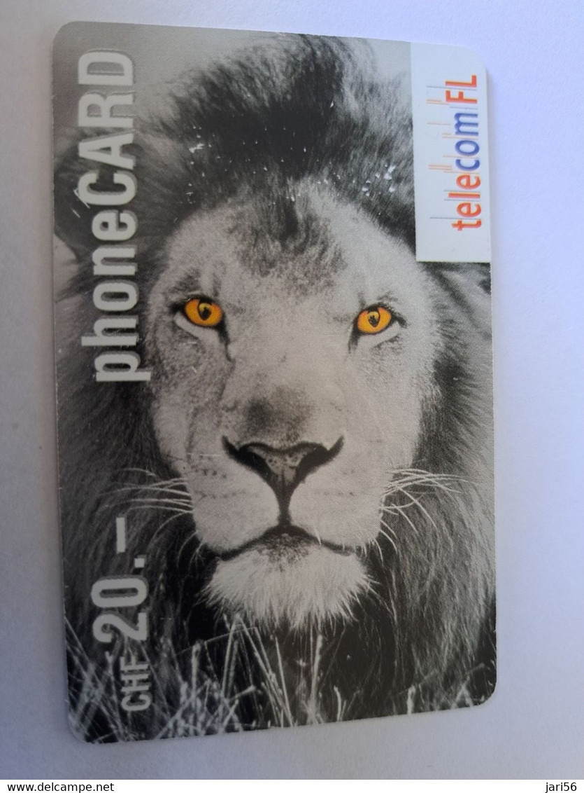 LIECHTENSTEIN ANIMALS CHF 20,- FINE USED PREPAID- LION      ** 12095** - Liechtenstein