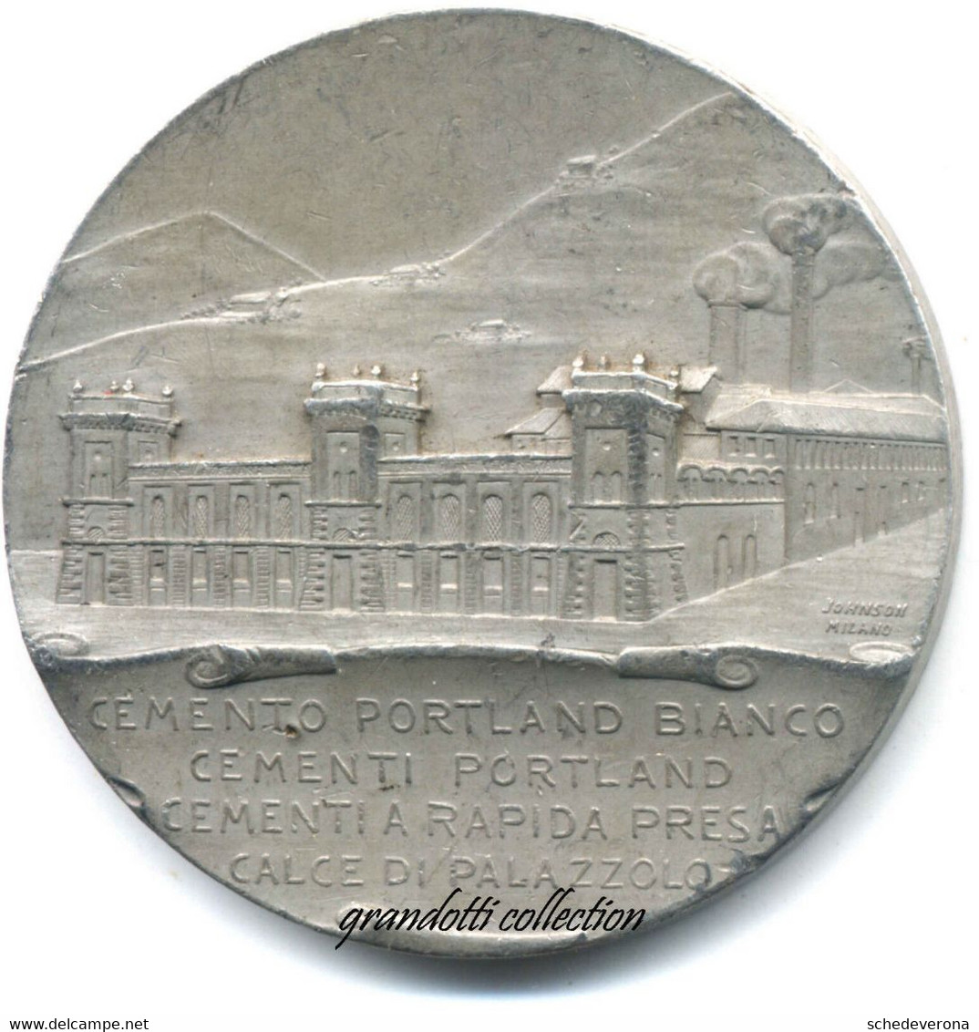 CEMENTI PORTLAND FRATELLI PESENTI ALZANO 1898 MEDAGLIA COMMEMORATIVA - Professionals/Firms