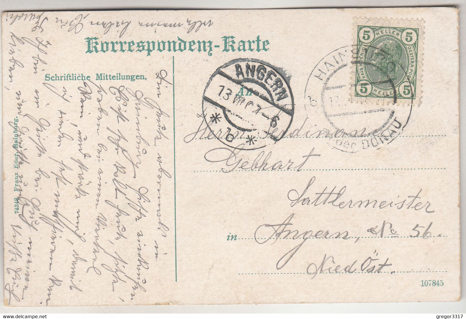 C5347) HAINBURG A. DONAU - DAMPFSCHIFF Bei Mondschein 1907 - Hainburg