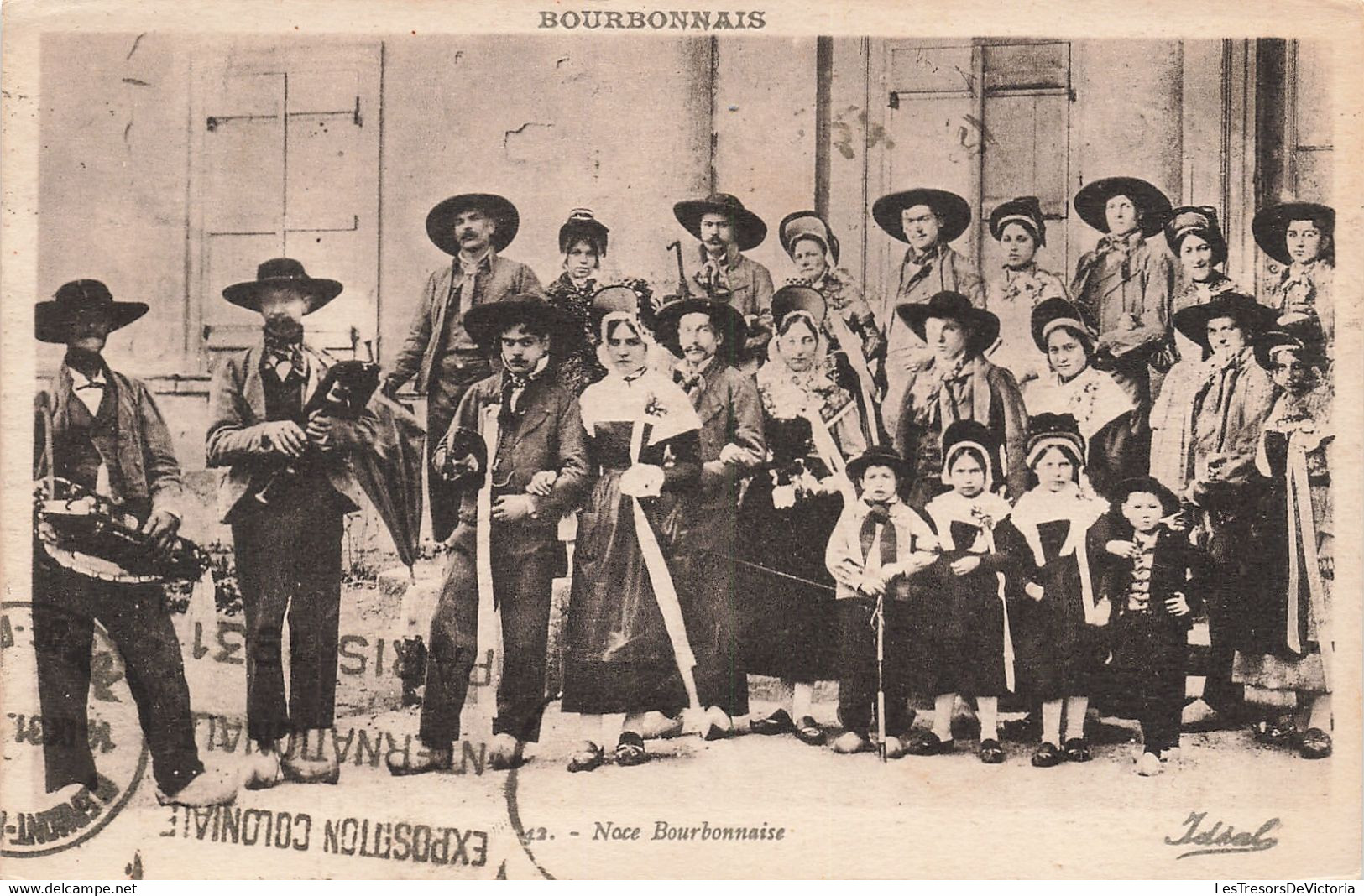 Folklore - Bourbonnais - Noce Bourbonnaise - Edit. Idéal - Tampon Vichy Spécial - Carte Postale Ancienne - Personen