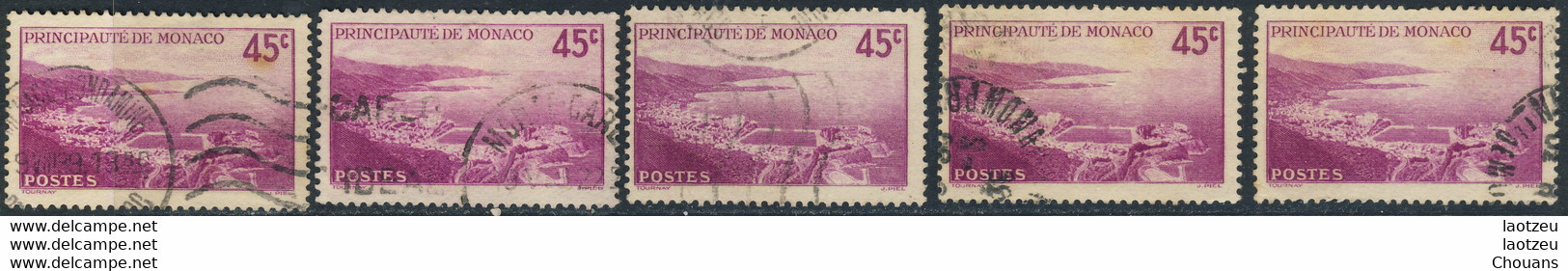 Monaco 1939. ~ YT 173 (par 5) - 45 C. Principauté - Oblitérés