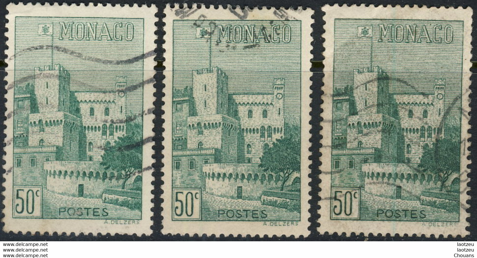 Monaco 1939. ~ YT 174 (par 4) - 50 C. Vue Du Palais - Gebraucht
