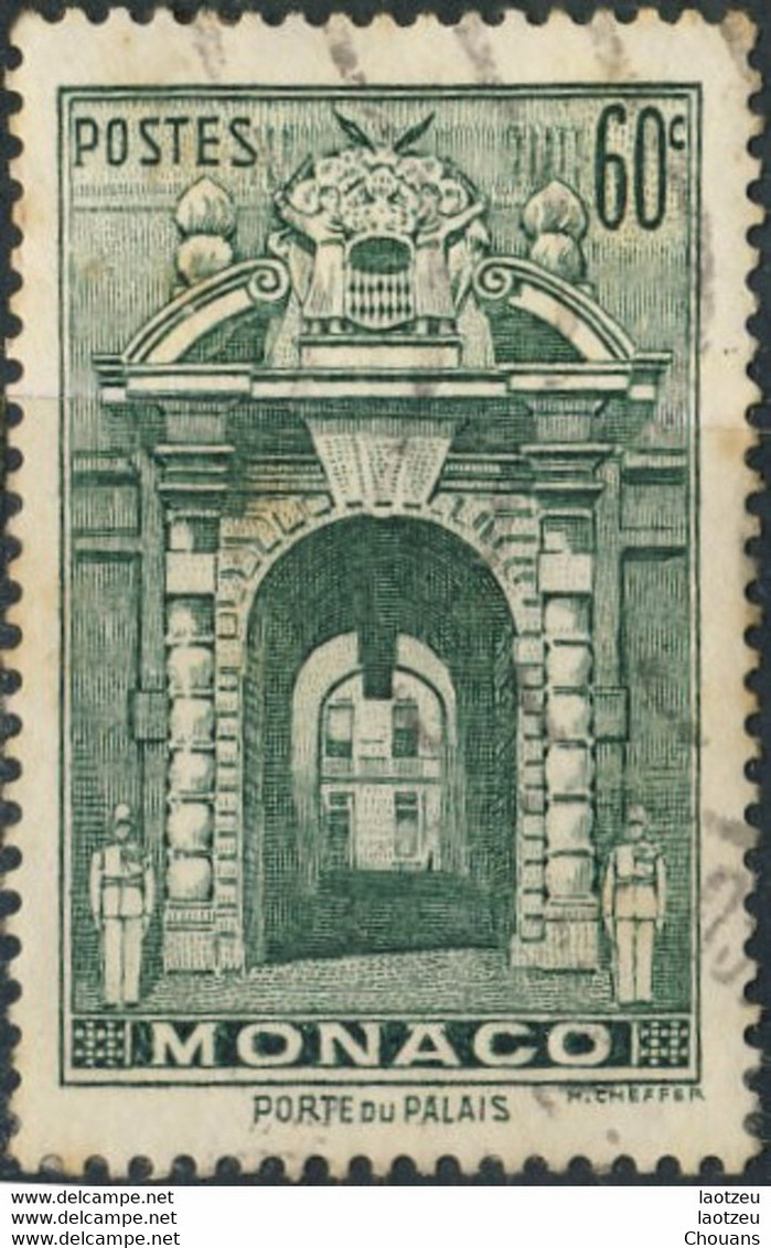 Monaco 1939. ~ YT 175A - 60 C. Porte Du Palais - Gebraucht