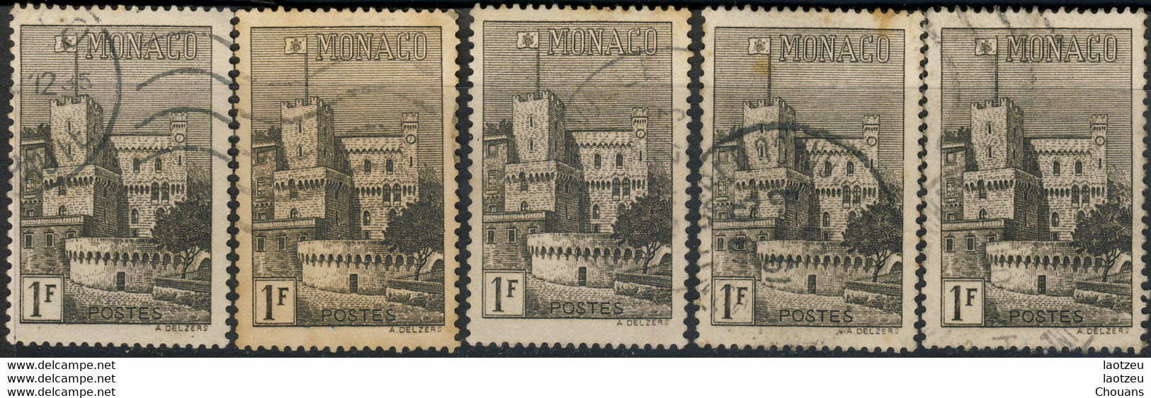 Monaco 1939. ~ YT 177 (par 5)- 1 F. Vue Du Palais - Used Stamps