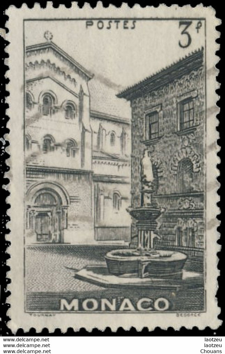Monaco 1943. ~ YT 258 (par 5) - 2 F. Square St Nicolas - Used Stamps