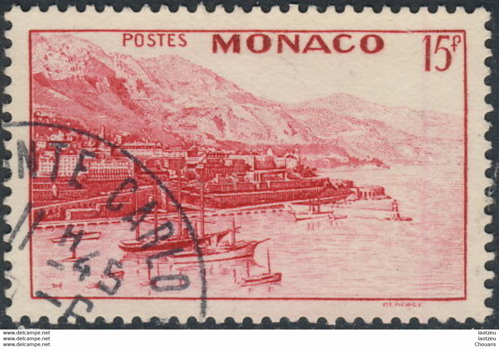 Monaco 1943. ~ YT 262 (par 2) - 15 F. Rade - Usati