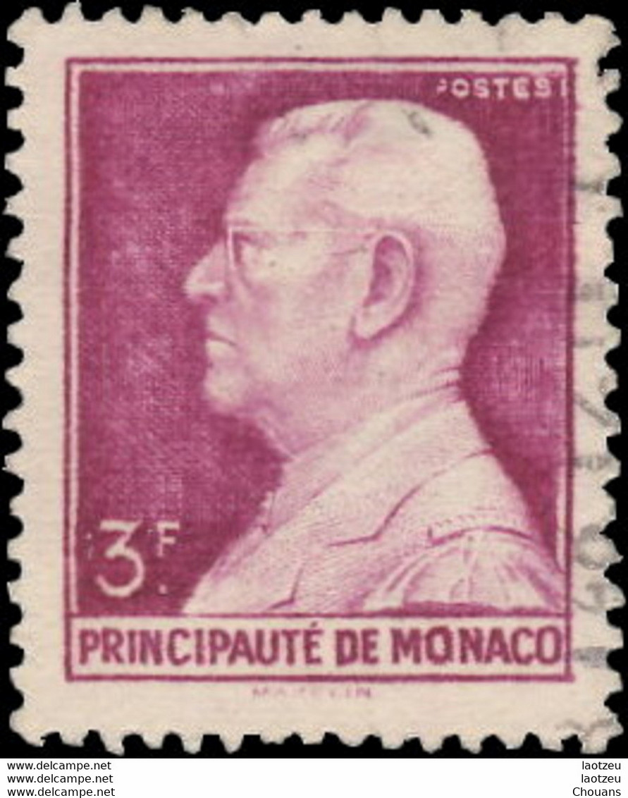 Monaco 1946. ~ YT 282 (par 4) - 3 F. Louis II - Used Stamps