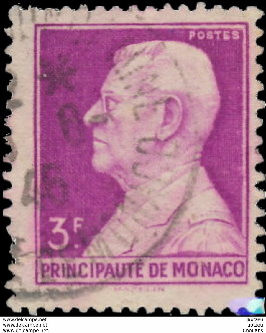 Monaco 1946. ~ YT 282 (par 4) - 3 F. Louis II - Used Stamps