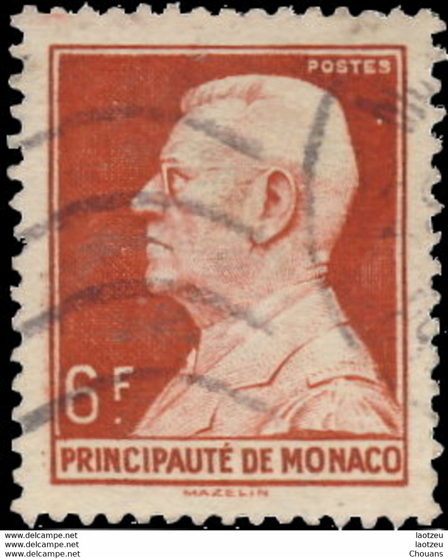 Monaco 1946. ~ YT 283 (par 2) - 6 F. Louis II - Oblitérés