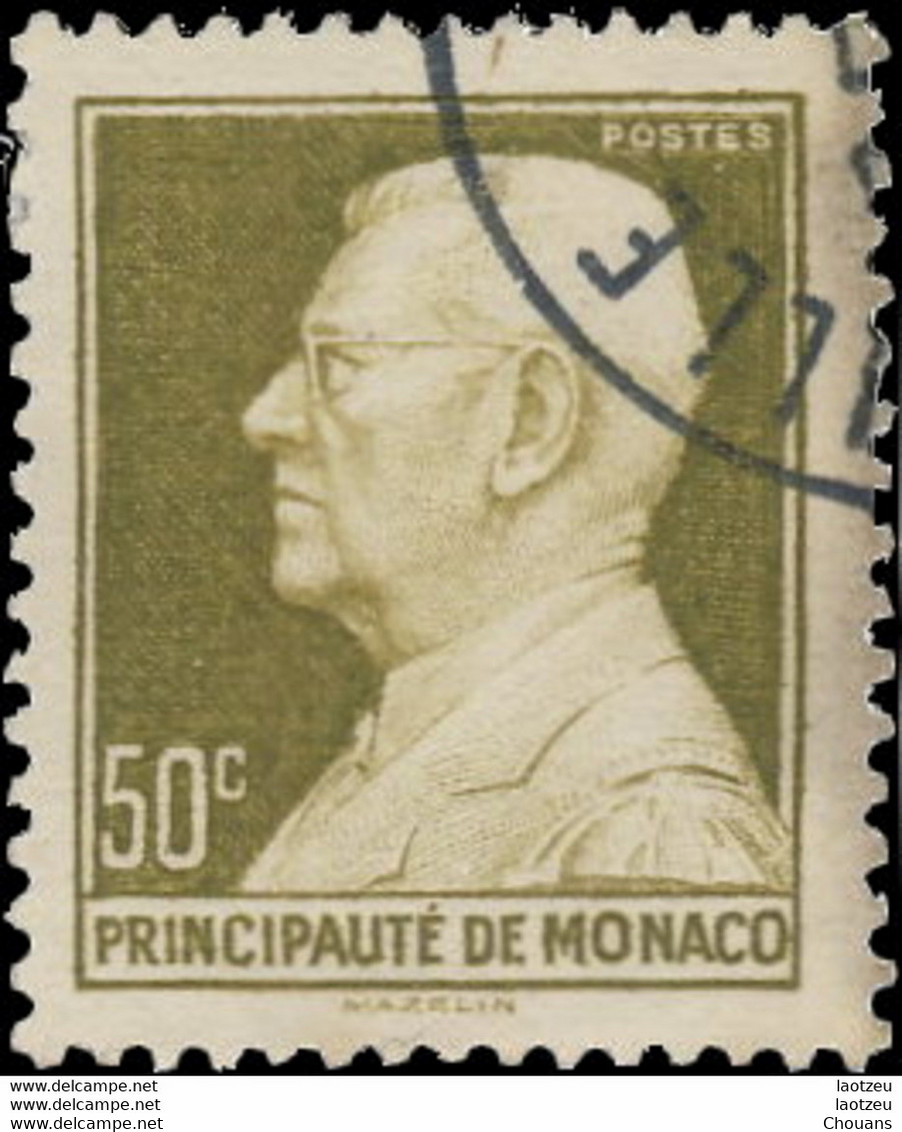 Monaco 1947. ~ YT 302A - 50 C. Louis II - Gebraucht