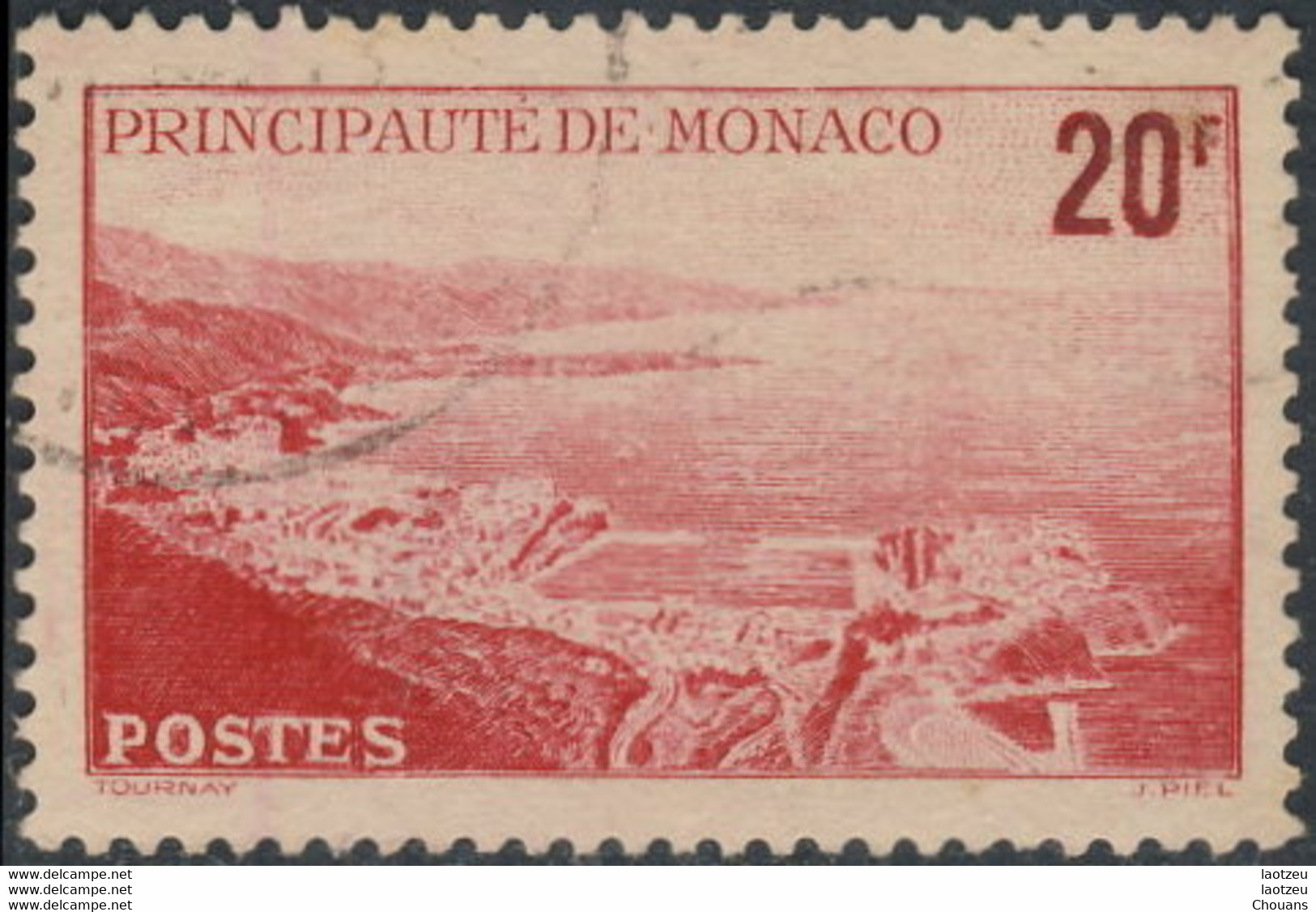 Monaco 1947. ~ YT 312 [par 3] - 20 F. Rade - Used Stamps