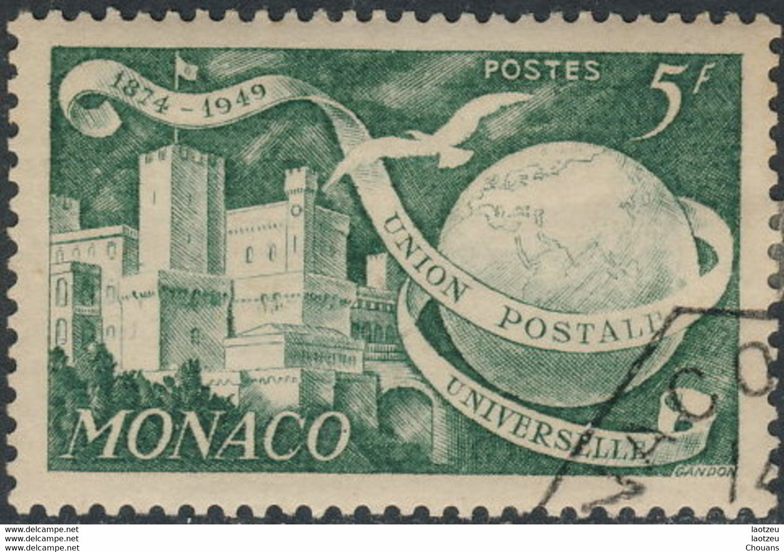 Monaco 1949. ~ YT 332 - U.P.U.  Palais Princier - Usati