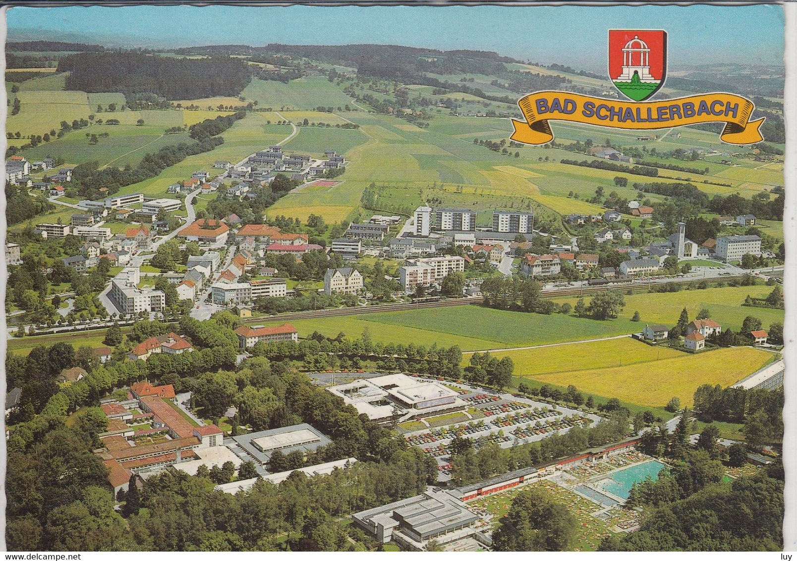 BAD SCHALLERBACH - Luftbild, Panorama  Kurort, Schwefelbad - Bad Schallerbach