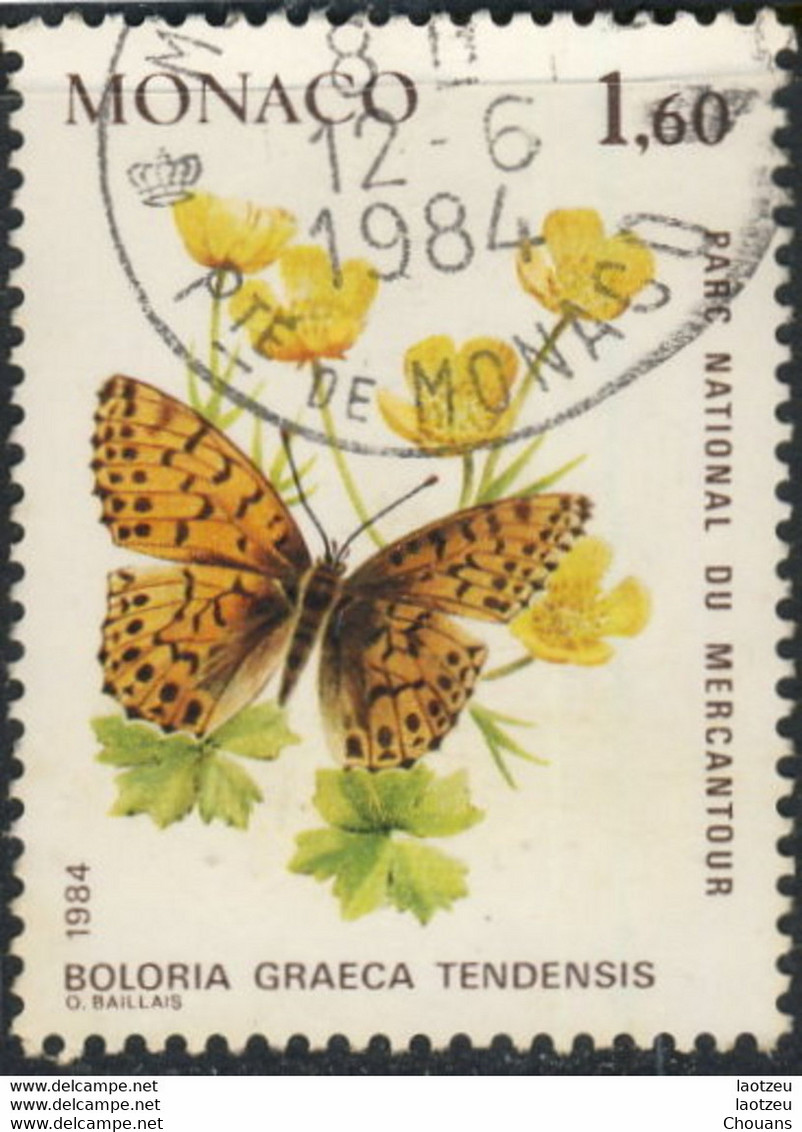 Monaco 1984. ~ YT 1420 - Balkan Fritillary (Boloria Graeca Ssp. Tendensis) - Gebraucht