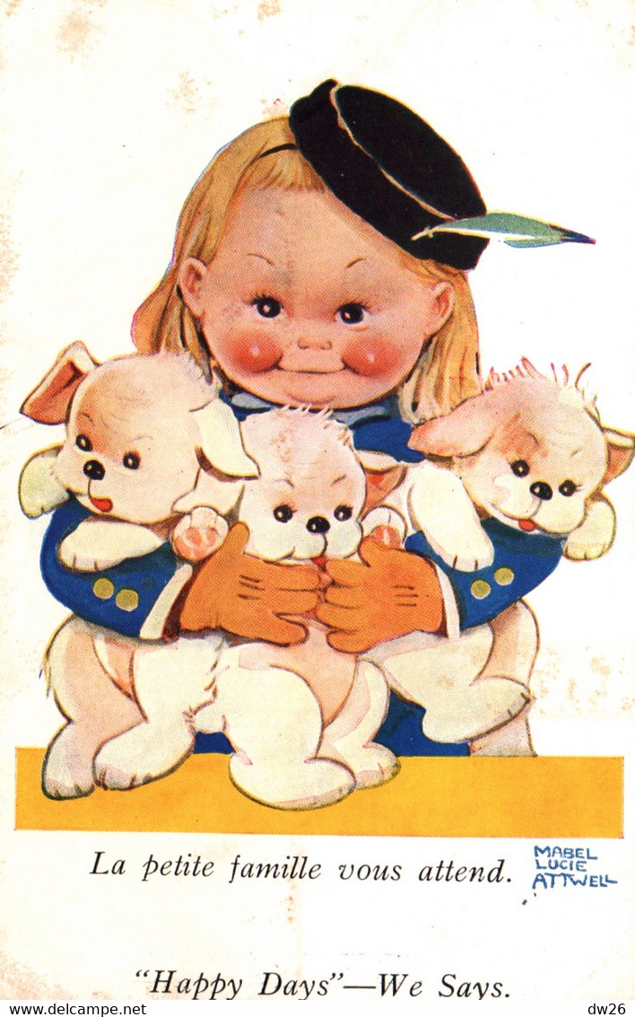 Illustration Mabel Lucie Attwell - La Petite Famille Vous Attend - Edition Séphériades - Carte N° 273 - Attwell, M. L.