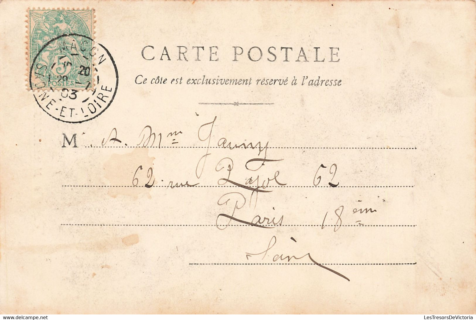 Folklore - Maconnaise - B.F. - Coiffe - Femme - Oblitéré Macon 1903 - Tradition -  Carte Postale Ancienne - Personnages