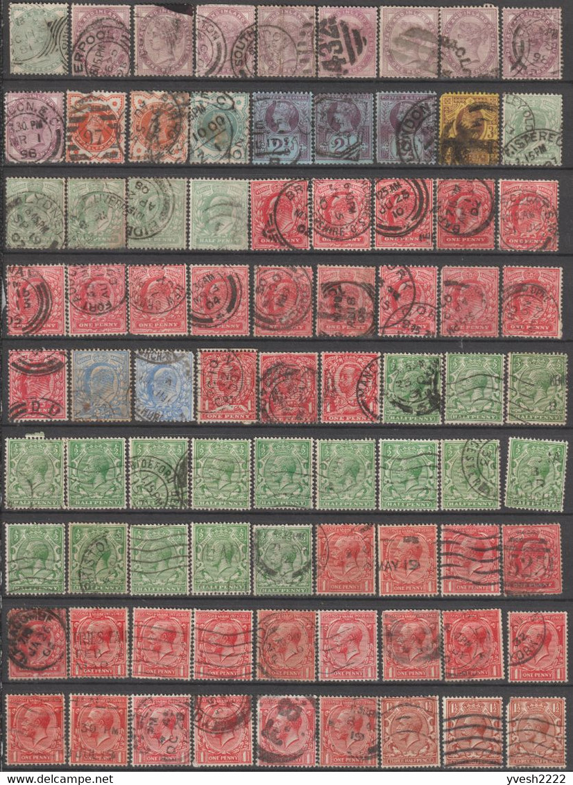 Grande-Bretagne, Petit Lot, 9 Scans. Nombreuses Nuances, Très Forte Cote, Curiosités Et Variations De Filigranes... - Collections