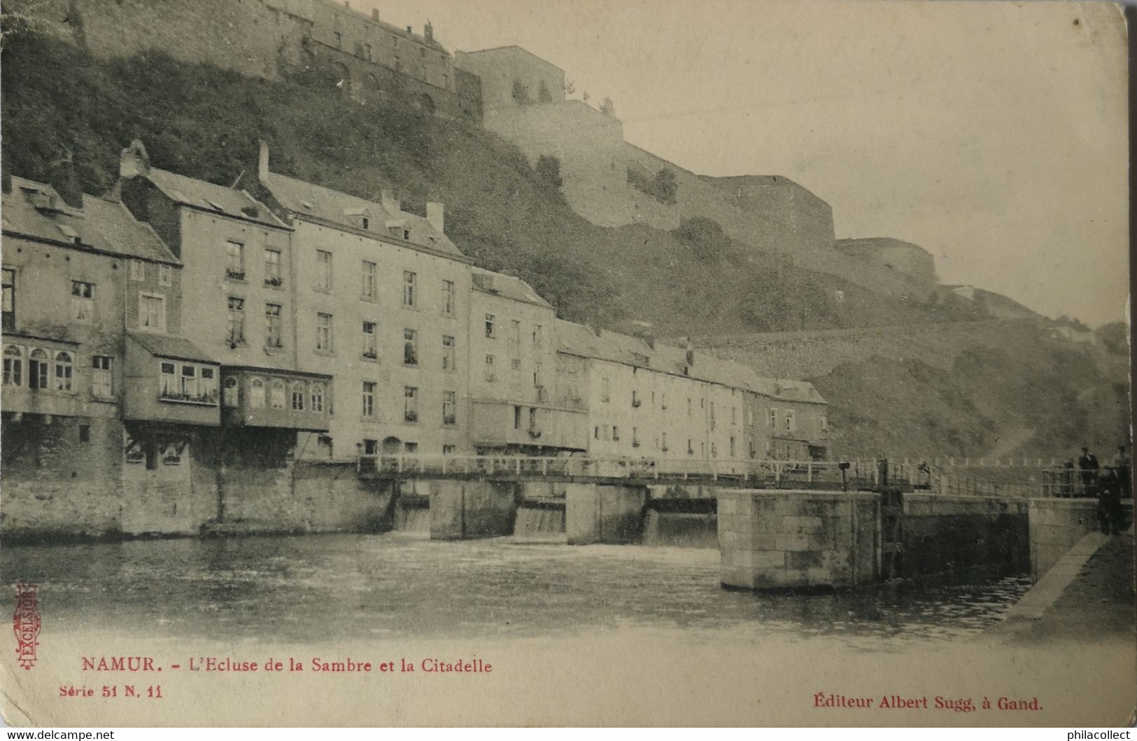 Namur (Ville) L' Ecluse De La Sambre Et La Citadelle 1910 Sugg - Namur