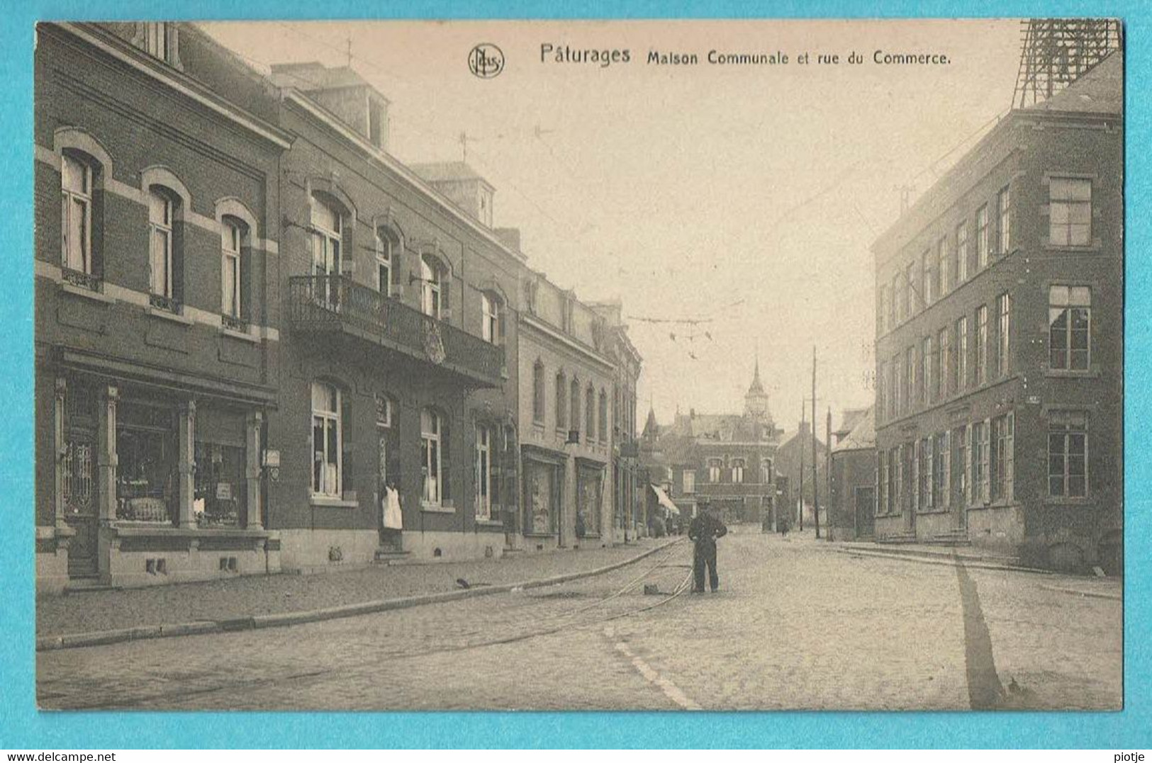 * Paturages - Colfontaine (Hainaut - La Wallonie) * (Nels, Edition Bazar De La Place) Maison Communale, Rue Du Commerce - Colfontaine