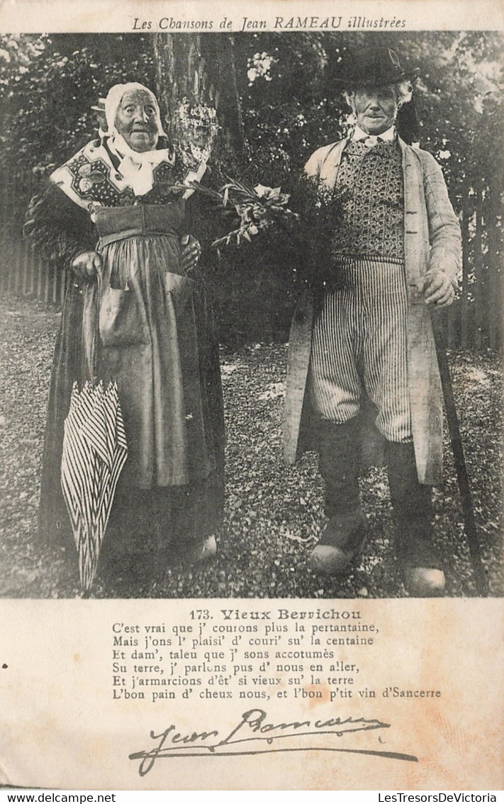 Folklore - Les Chansons De Jean Rameau Illustrées - Vieux Berrichou   -  Carte Postale Ancienne - Muziek