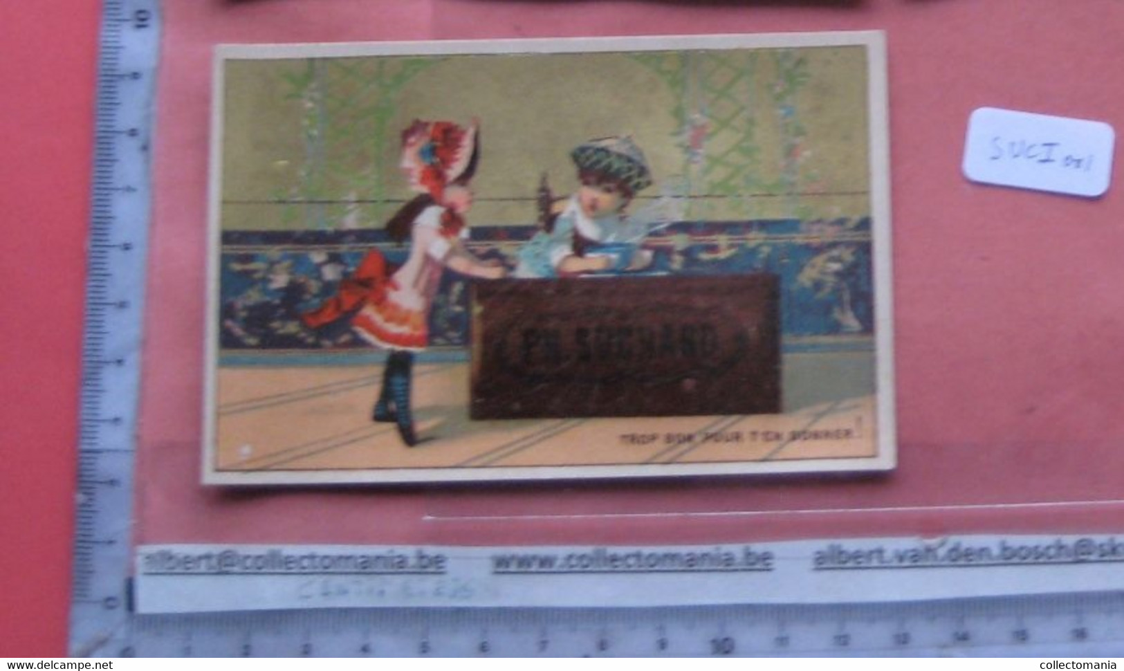 SUCI001 -  1 Card :  2 Girls TROP B...SUCHARD Chocolate  -,Very Good To Excellent Condition Front And Rear - RRR -  1884 - Suchard
