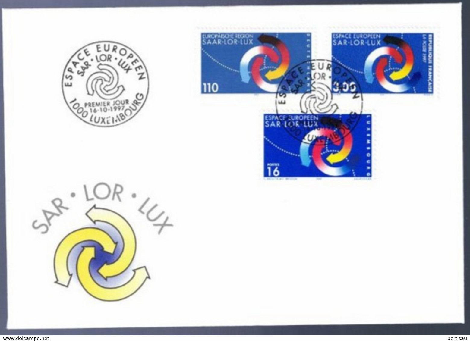 Sar-Lor-Lux 1997 - Storia Postale