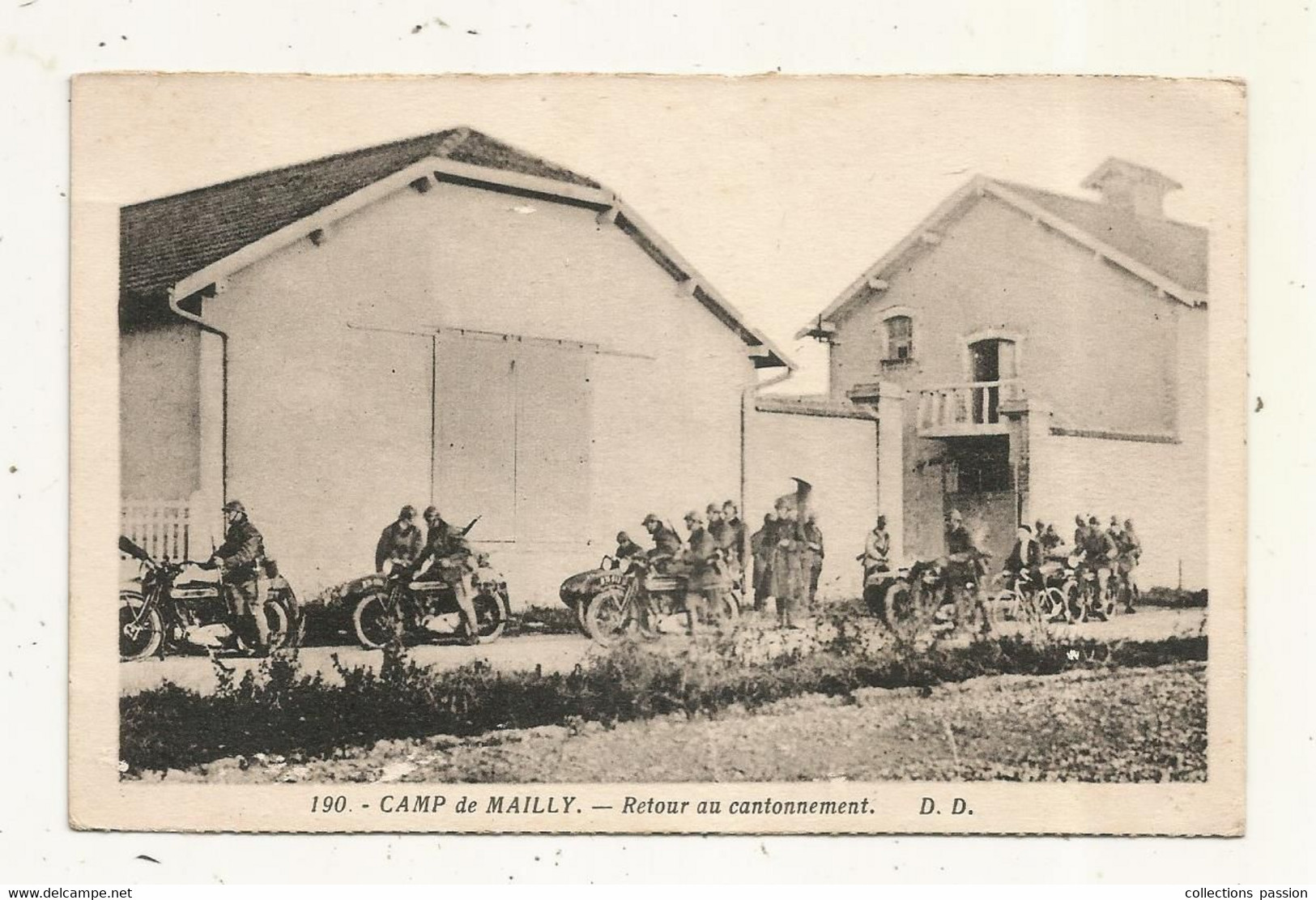 Cp , Militaria , CAMP DE MAILLY, Militaires, Motos , Side Car ,  Retour Au Cantonnement ,2 Scans , écrite - Personaggi