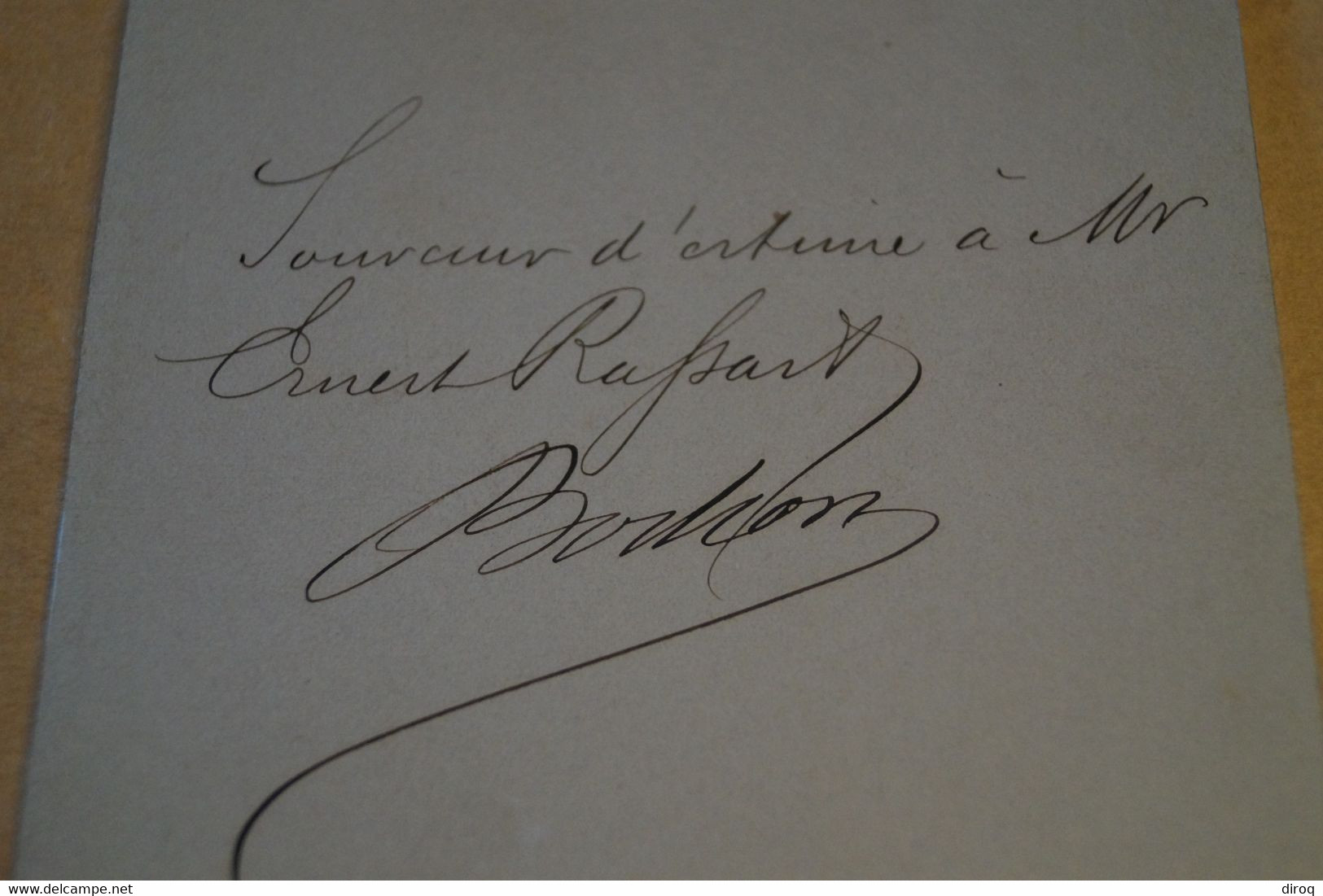 Grande Photo Militaire,pour L'ancien Commandant Ernest Rafart,signé,pour Collection,16,5 Cm. Sur 10,5 Cm - Oud (voor 1900)