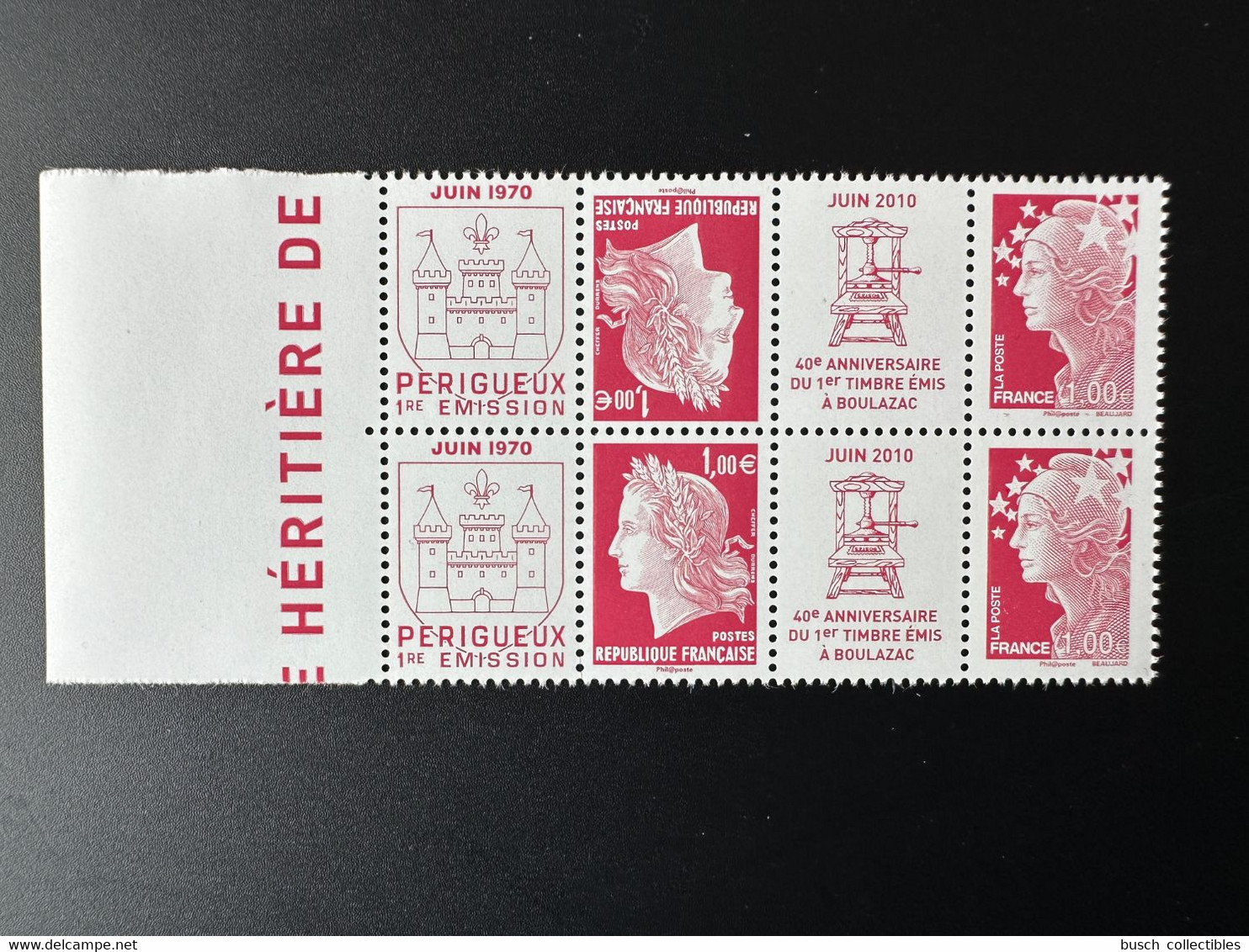 France 2010 N° 4459b - 4460b Paire Tête-bêche Horizontale Cheffer Beaujard Salon Du Timbre 40 Ans Imprimerie Boulazac - Unused Stamps