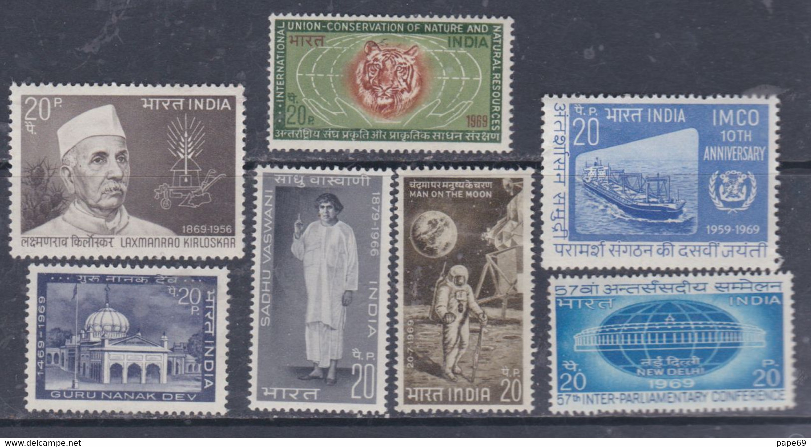 Inde N° 279 + 284 / 89 X Les 7 Valeurs Trace De Charnière Sinon TB - Nuovi