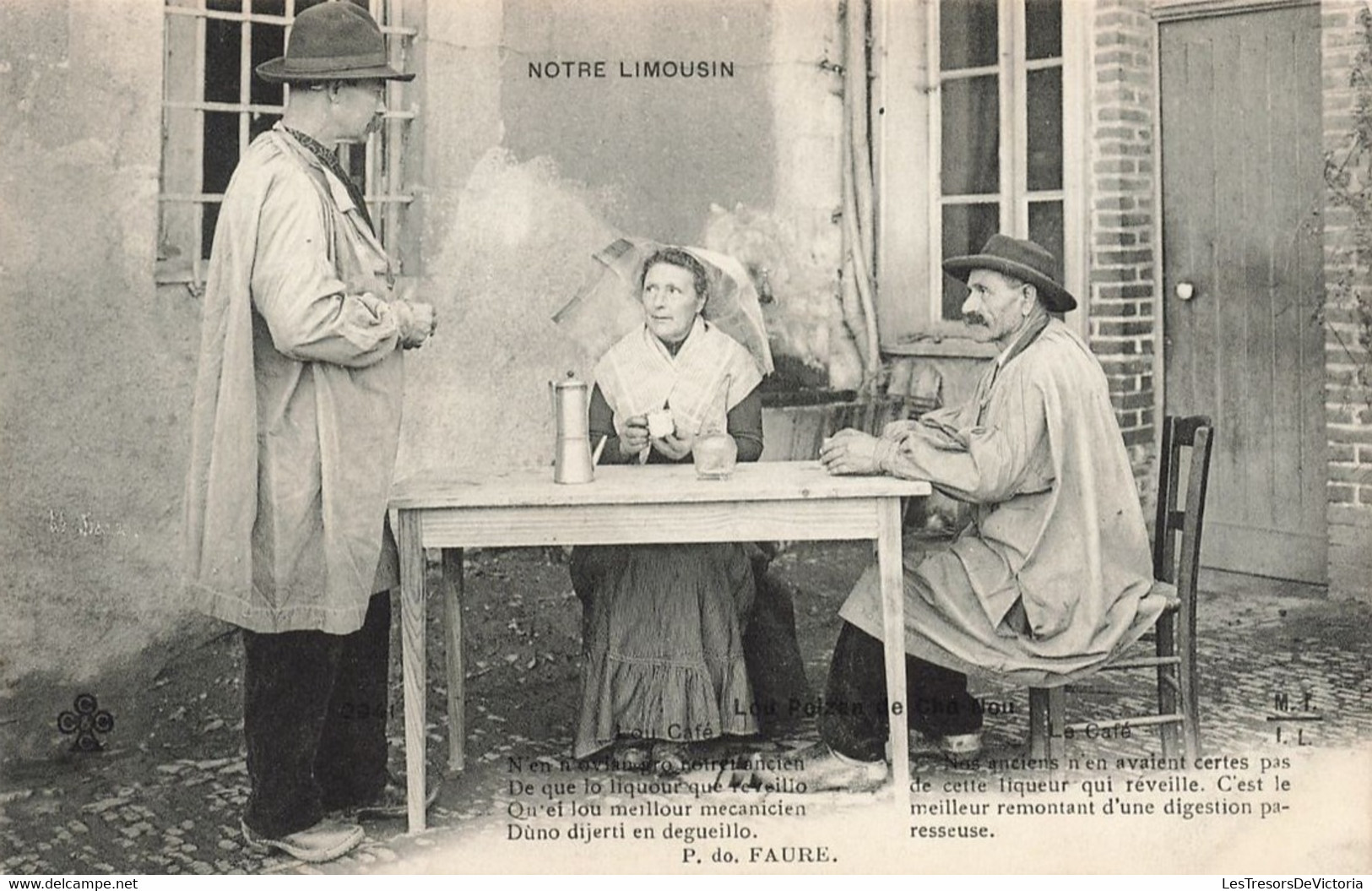 Folklore - Notre Limousin - Lou Polzan De Chu Nou - P. Do.Faure - Coiffe -  Carte Postale Ancienne - Personen