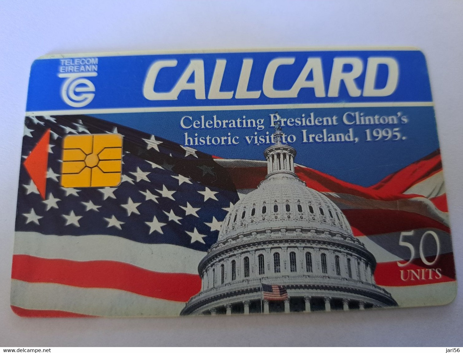 IRELAND /IERLANDE   CHIPCARD 50  UNITS  PRESIDENT CLINTONS VISIT IRELAND 1995      USED CARD    ** 12138** - Irlande