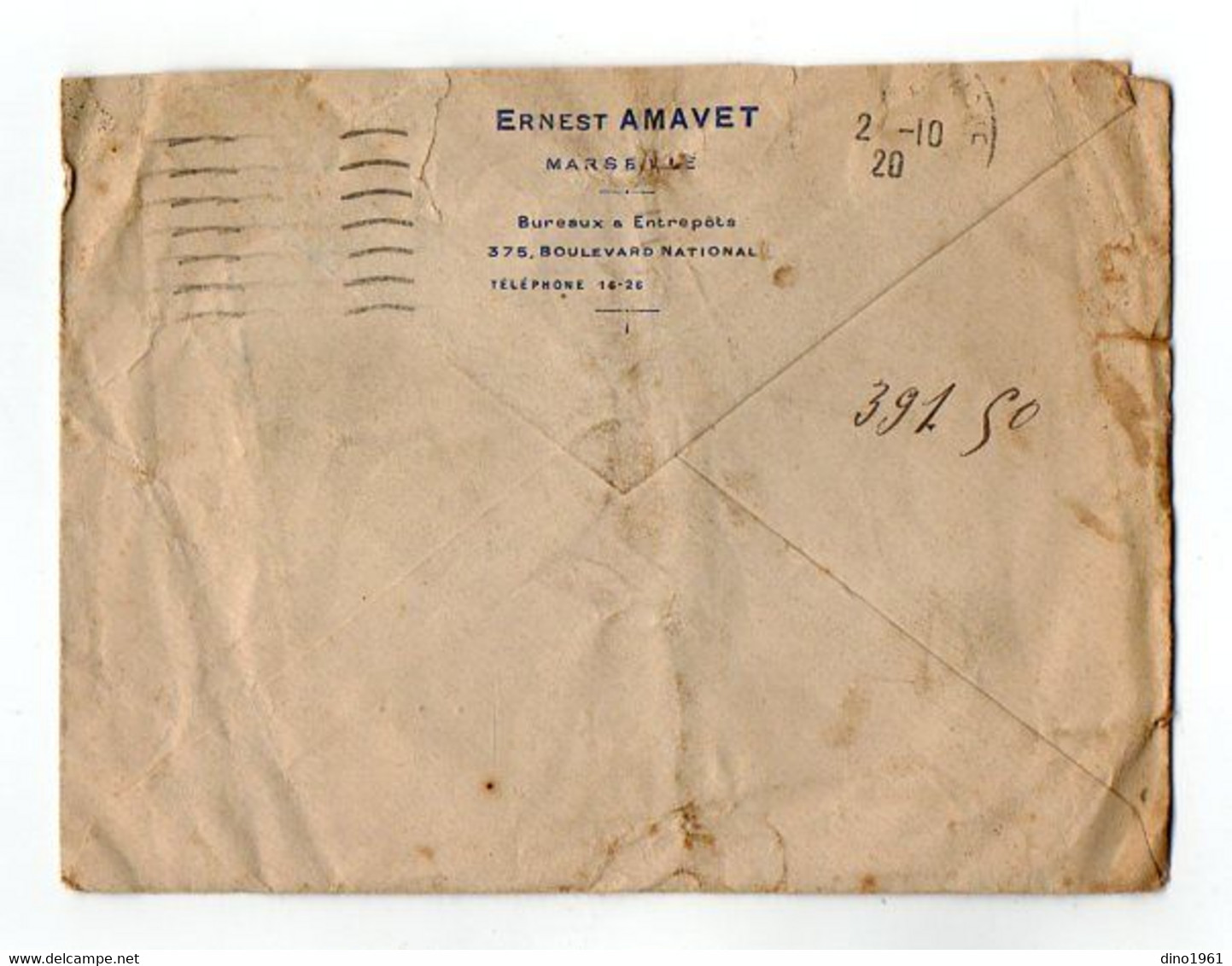 TB 4019 - 1920 - Bon Pour Le Transport & Timbres Fiscaux Sur Reçu - Mr Ernest AMAVET à MARSEILLE Pour TARASCON - Lettres & Documents