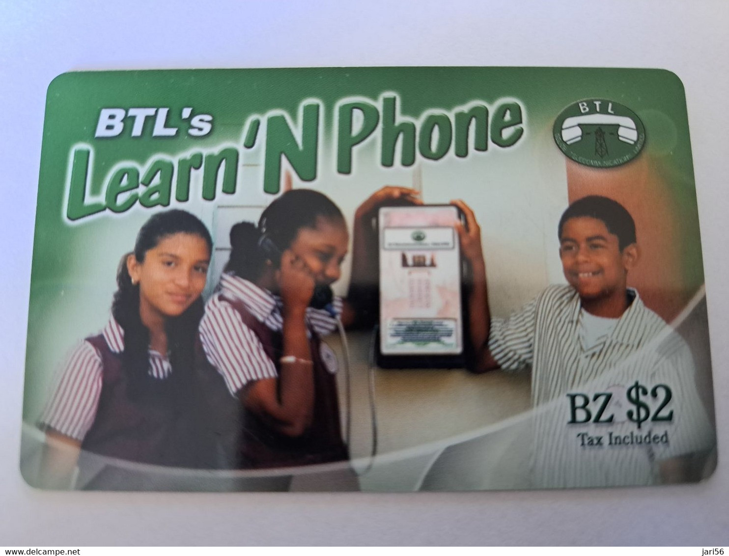BELIZE Prepaid Card $2,-LEARN N PHONE  BTL   Used Card  **12145** - Belize
