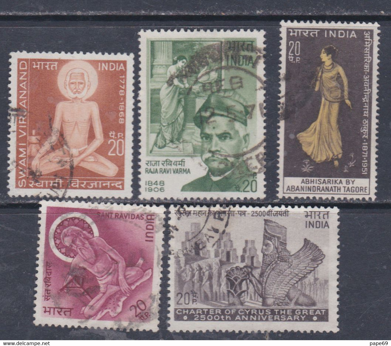 Inde N° 320 + 324 / 27 O Les 5 Valeurs Oblitérées Sinon TB - Used Stamps