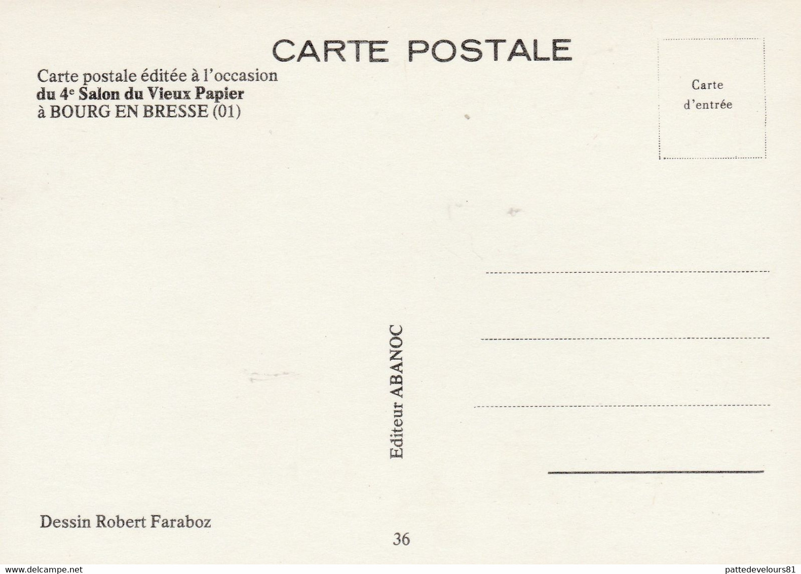 CPM Bourse Salon 1988 (01) BOURG EN BRESSE Gallinacé Poulet Chicken Huhn Pollo Kip Illustrateur FARABOZ - Bourses & Salons De Collections