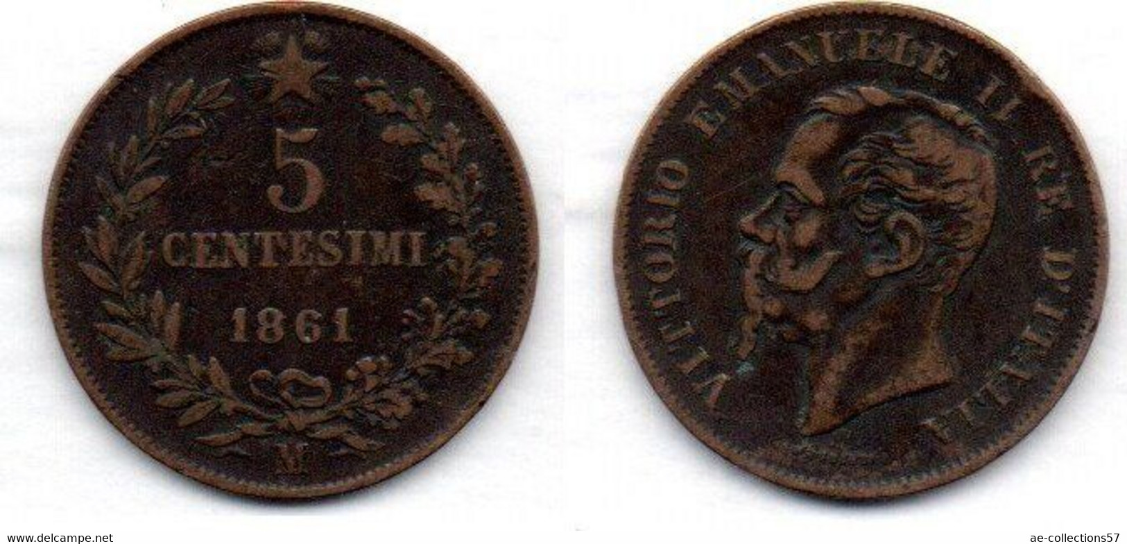 MA 20198 / Italie - Italien - Italy  5 Centesimi 1861 M TB - 1861-1878 : Victor Emmanuel II