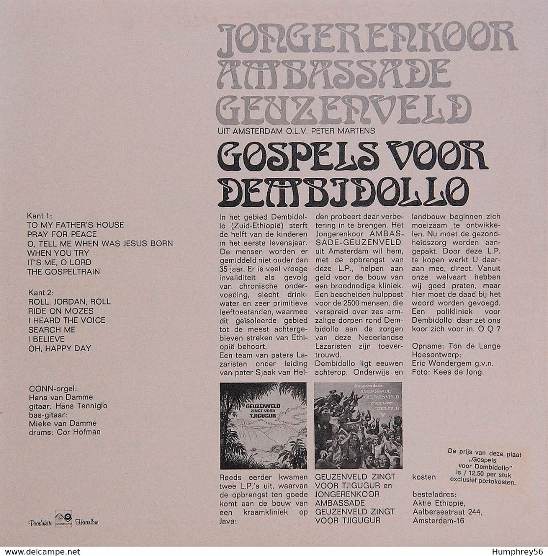 1972 - Peter MARTENS & Jongerenkoor Ambassade Geuzenveld - Gospels Voor Dembidollo - Religion & Gospel