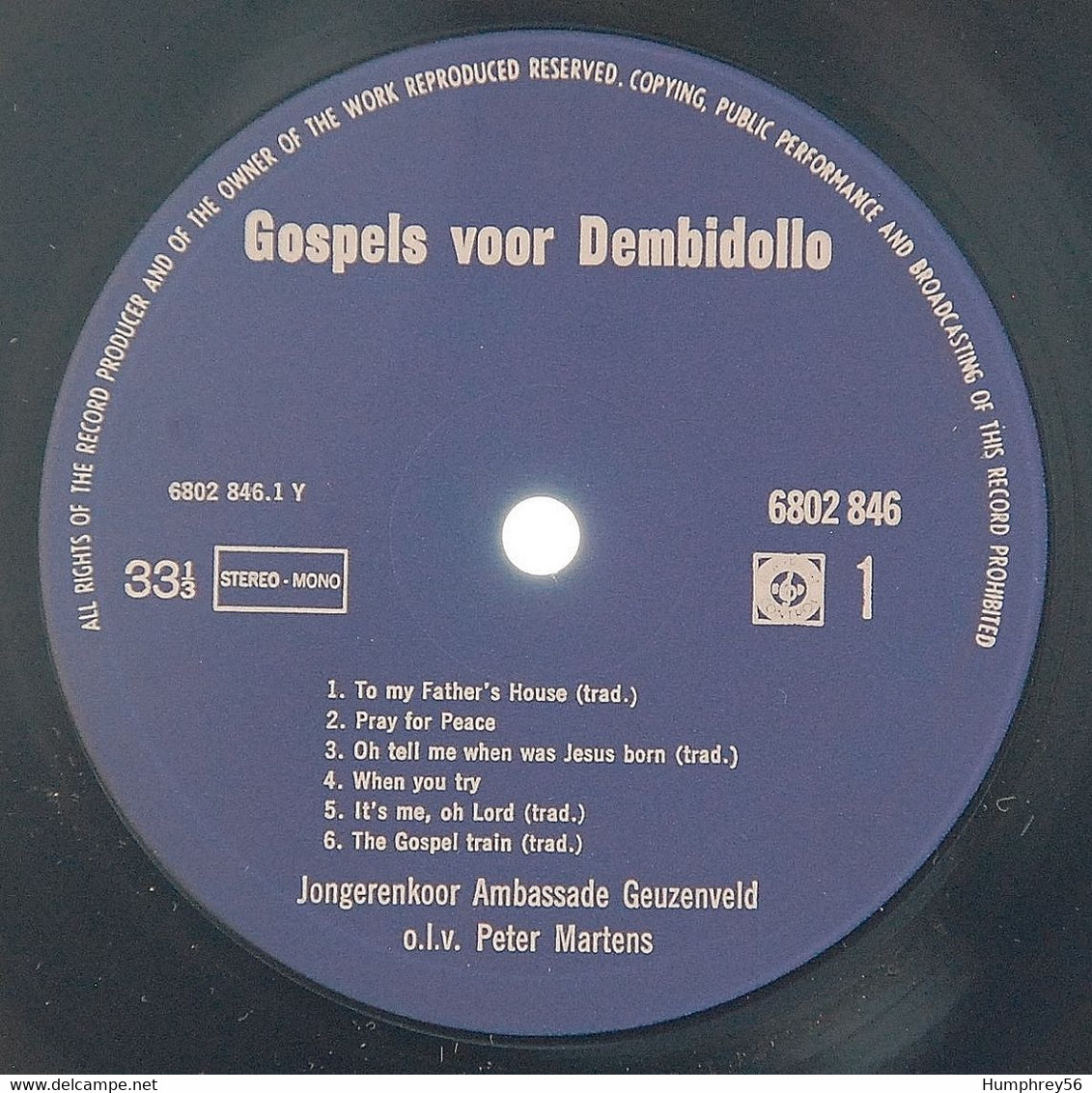 1972 - Peter MARTENS & Jongerenkoor Ambassade Geuzenveld - Gospels Voor Dembidollo - Gospel & Religiöser Gesang