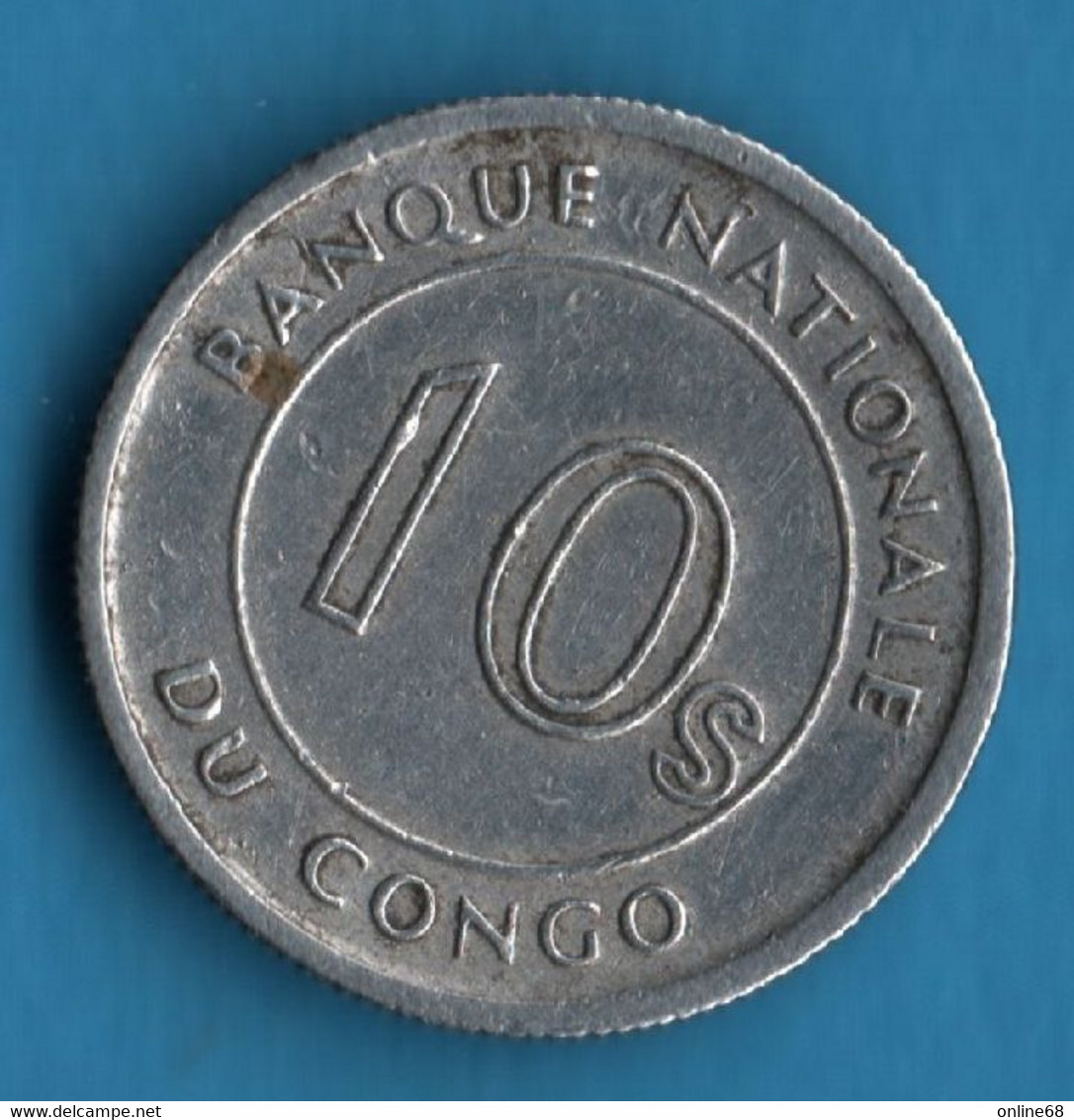 CONGO 10 SENGI 1967 KM# 7 Léopard - Congo (République Démocratique 1998)