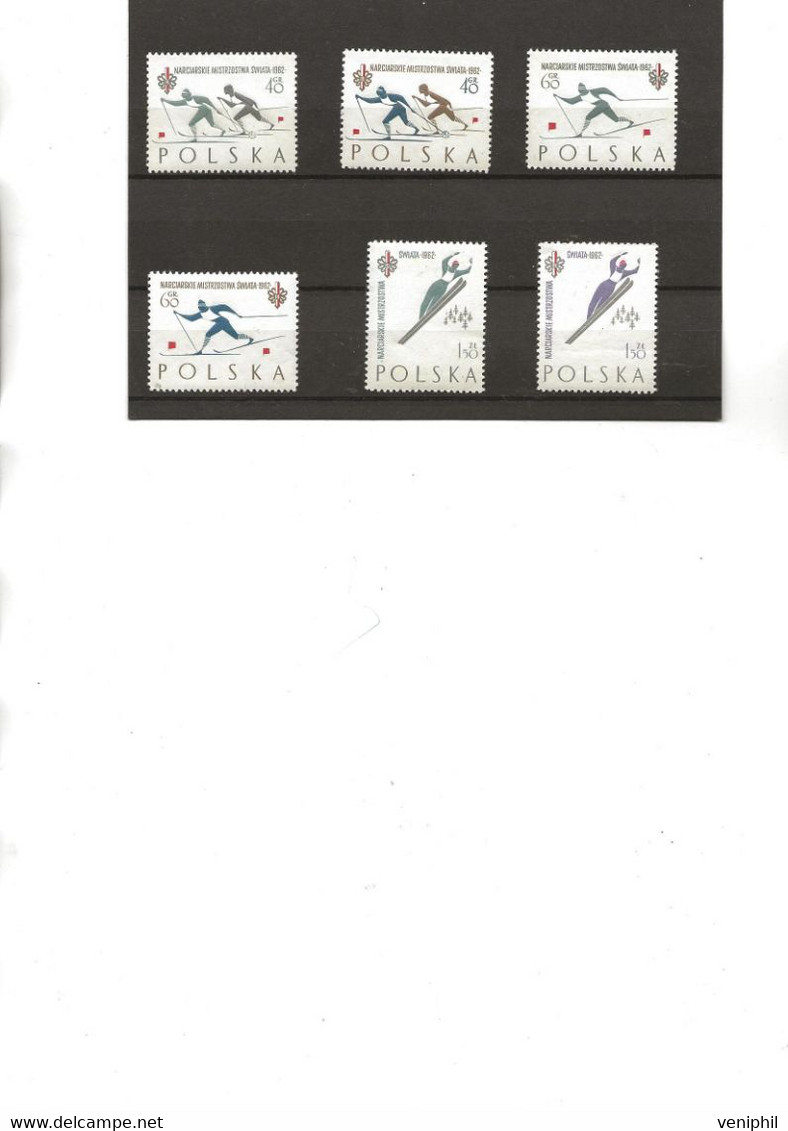 POLOGNE - SERIE 1157 A 1162 NEUF INFIME CHARNIERE -ANNEE 1962 - Unused Stamps