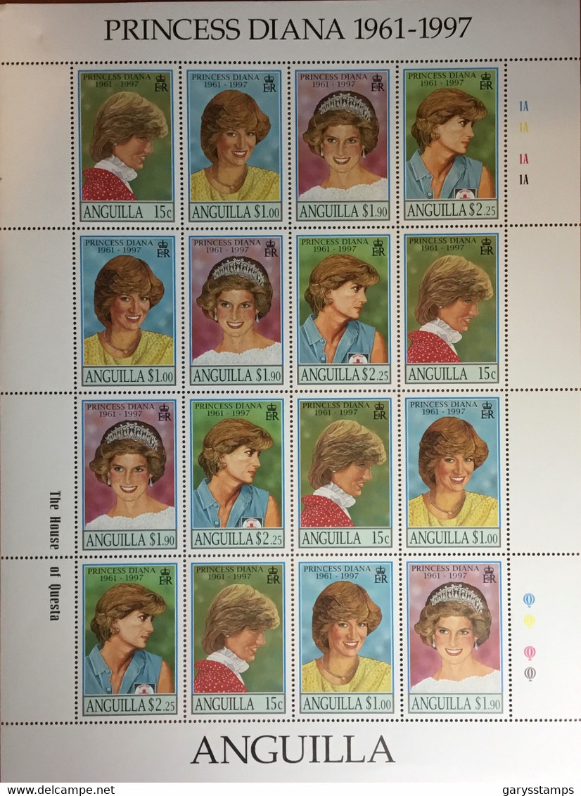 Anguilla 1998 Diana Extra Large Sheetlet MNH - Anguilla (1968-...)