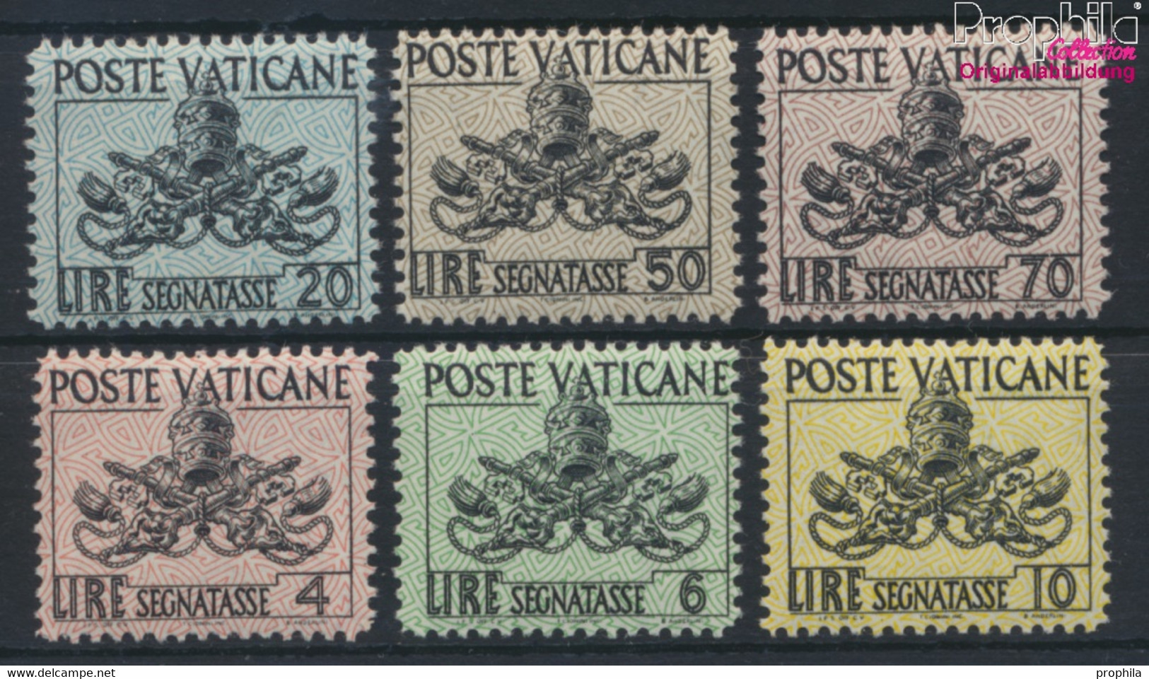 Vatikanstadt P13-P18 (kompl.Ausg.) Postfrisch 1954 Portomarken (10005192 - Usados
