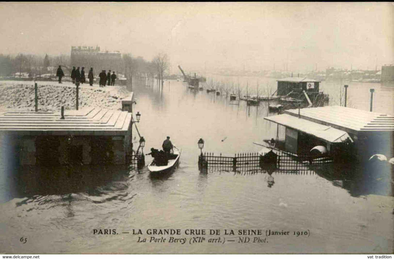 ÉVÉNEMENTS -  Carte Postale De L'Inondation De La Seine En 1910 - La Porte Bercy  - L 141157 - Inondations
