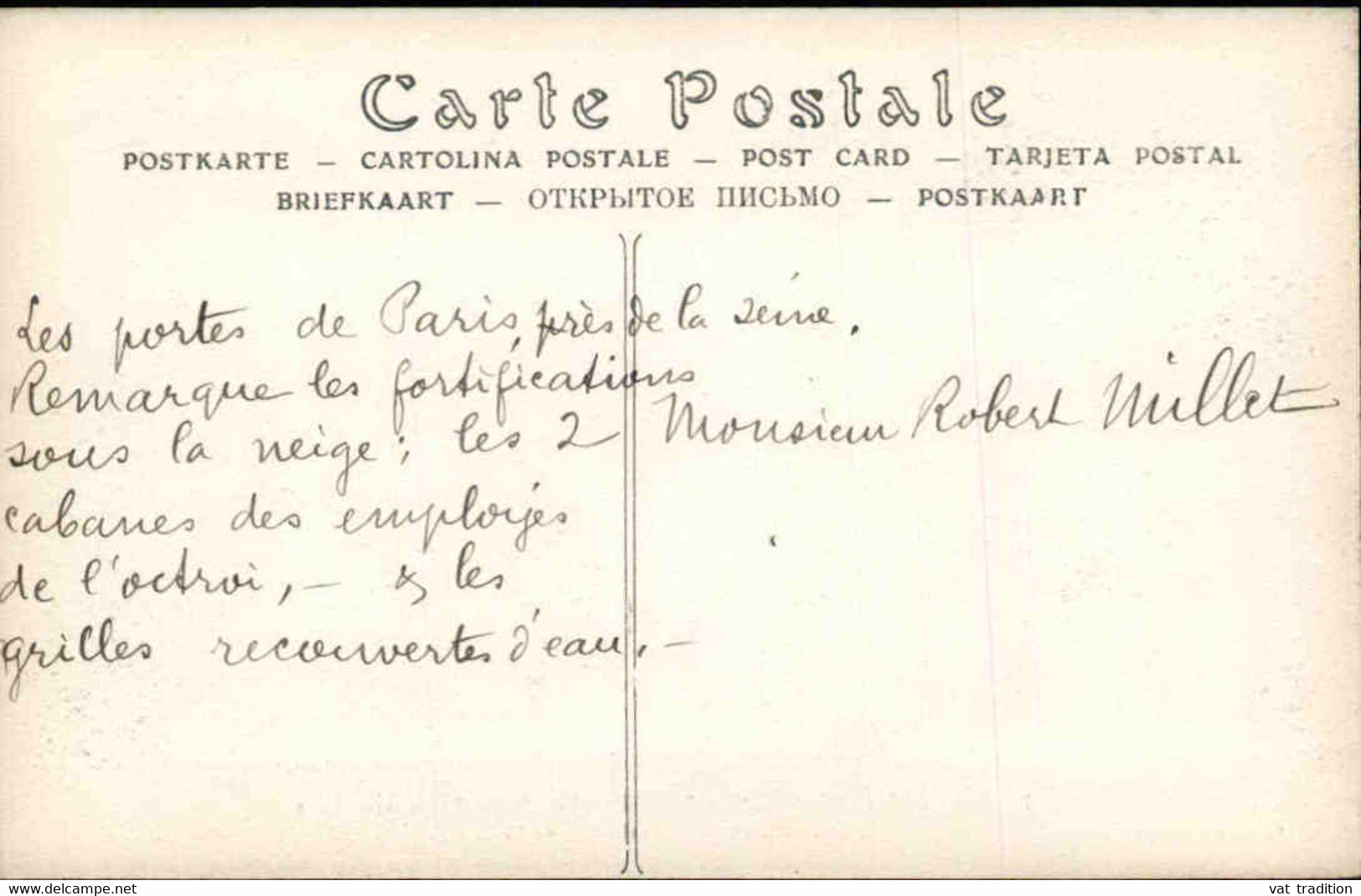 ÉVÉNEMENTS -  Carte Postale De L'Inondation De La Seine En 1910 - La Porte Bercy  - L 141157 - Floods