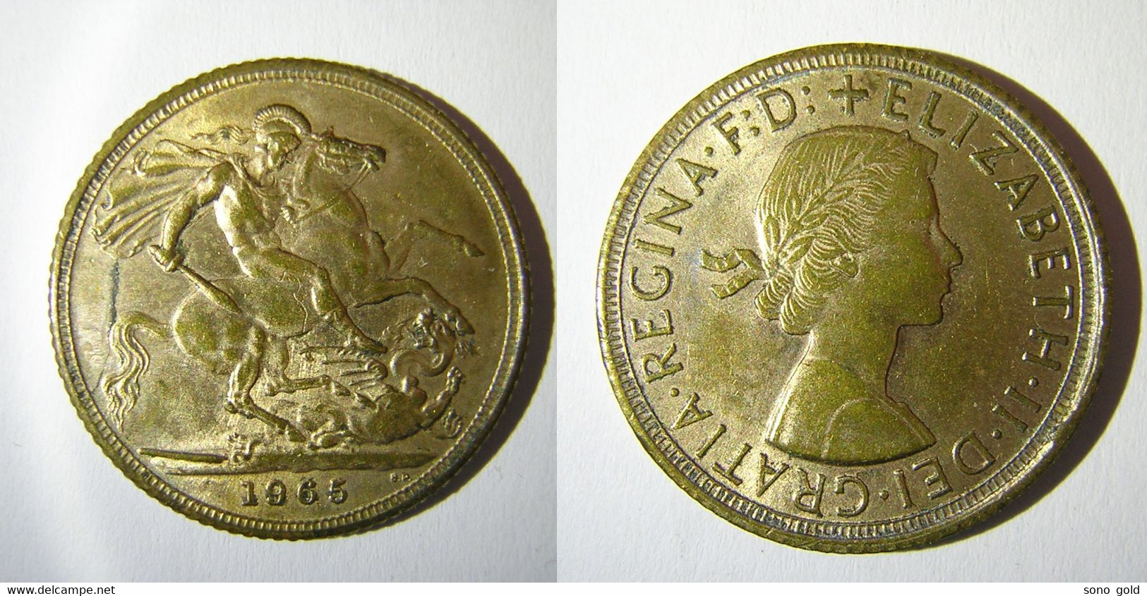 1965 Sovereign Gold Sterling FAKE - A Identifier